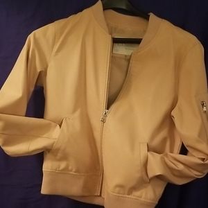 Light pink leather jacket